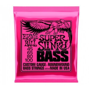 Ernie Ball 2834 Super Slinky 45-100 cuerdas para bajo de 4 cuerdas envio gratis