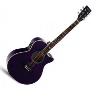 Admira Indiana morada satinada guitarra electroacústica envio gratis