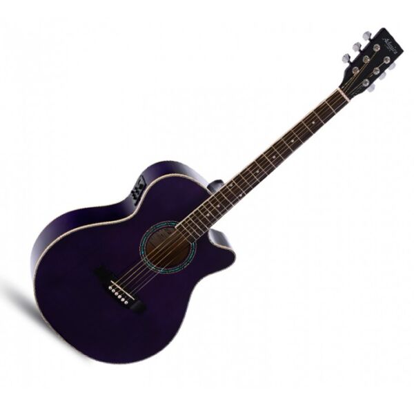 Admira Indiana morada brillo guitarra electroacústica envio gratis