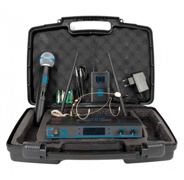 Oqan QWM-3 Combo (HANDHELD +EARSET) 863-865MHZ sistema inalámbrico UHF dual envio gratis