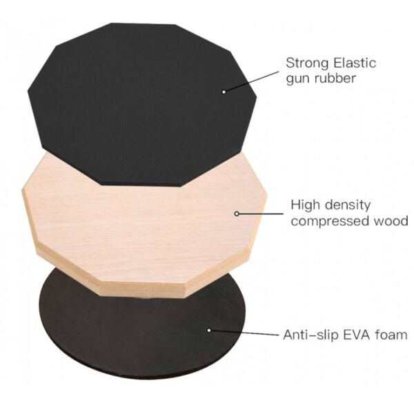 JM Forest DDP04BK Pad de Practicas Bateria
