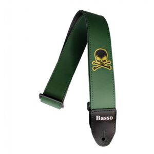 Basso SF128 serigrafiada verde calavera correa para guitarra envio gratis