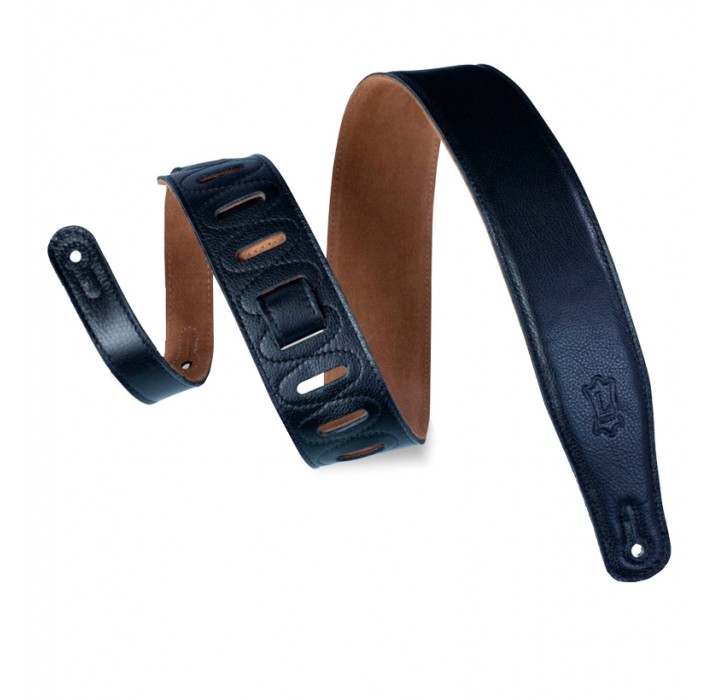 Levy's M26GF-BLK correa de piel negra para guitarra y bajo envio gratis
