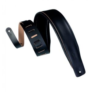Levy’s DM1PD-BLK Heirloom Series Garment correa de piel negra para guitarra envio gratis