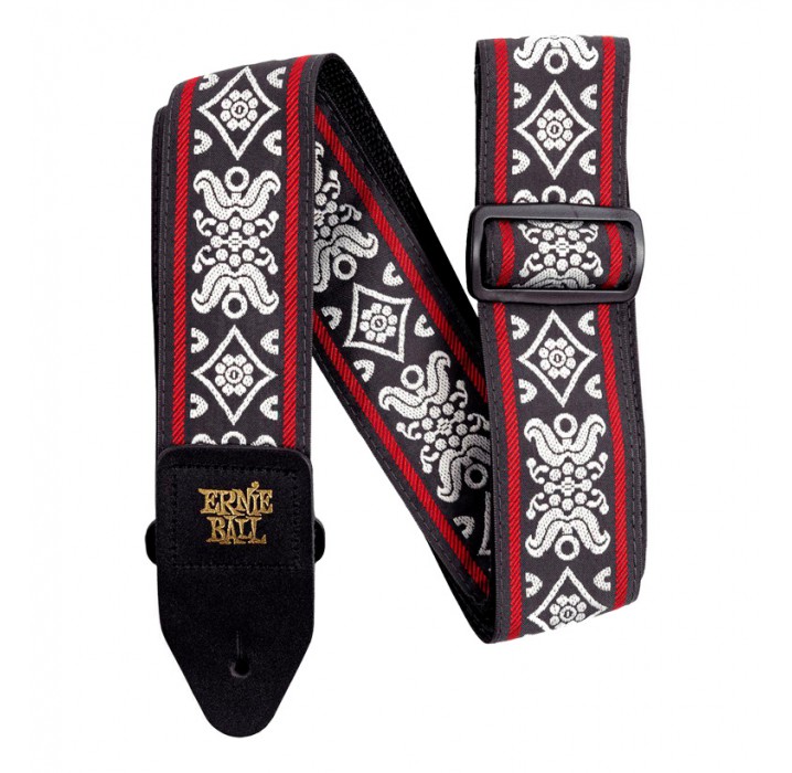 Ernie Ball EB4669 jacquard - Balckjack red correa para guitarra y bajo envio gratis