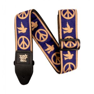 Ernie Ball EB4699 jacquard – navy & blue peace love correa para guitarra y bajo envio gratis