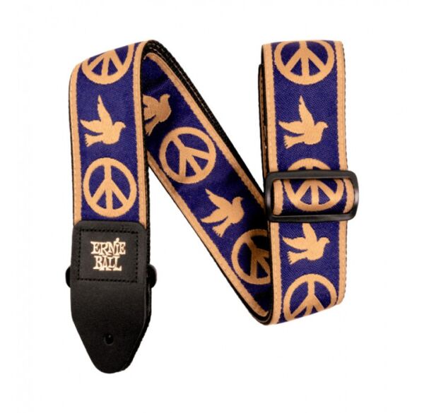 Ernie Ball EB4699 jacquard - navy & blue peace love correa para guitarra y bajo envio gratis
