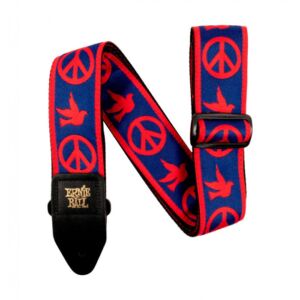 Ernie Ball EB4698 jacquard – red & blue peace love dove correa para guitarra y bajo envio gratis