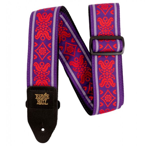Ernie Ball EB5330 jacquard - royal flush red correa para guitarra y bajo