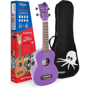 Octopus UK205PU ukelele soprano con funda en color púrpura envio gratis