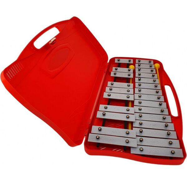 Soundsation SG25NRD carrillón metalófono rojo con 25 teclas plateadas envio gratis