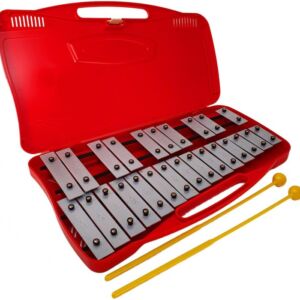 Soundsation SG25NRD carrillón metalófono rojo con 25 teclas plateadas envio gratis