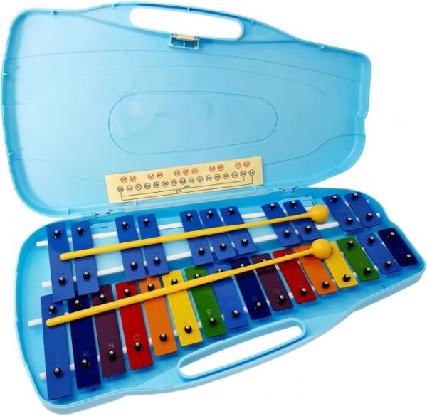 Rockstar KB27N carrillón xilófono de 27 teclas de colores y estuche azul envio gratis