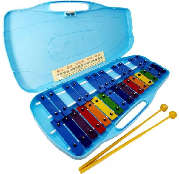 Rockstar KB27N carrillón xilófono de 27 teclas de colores y estuche azul envio gratis