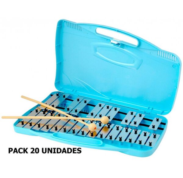 Pack 20 carrillones Angel AG-25N2 25 notas, color azul envio gratis
