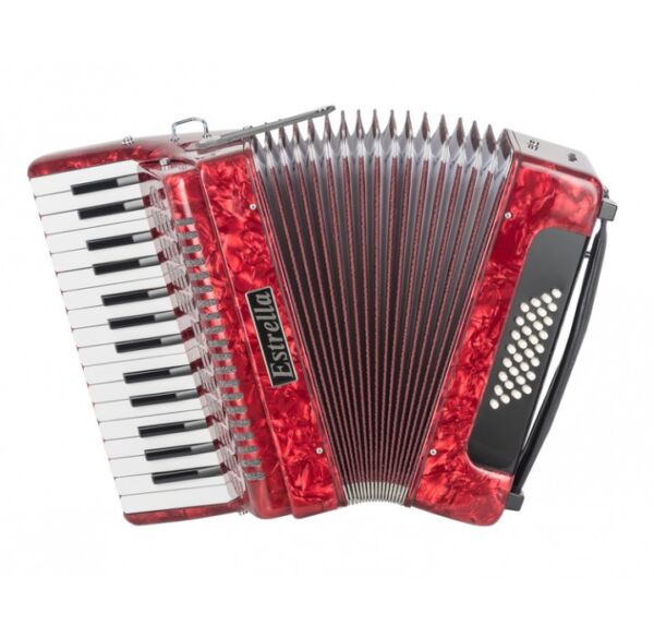 Estrella 30/32 R acordeón 32 teclas en color rojo envio gratis