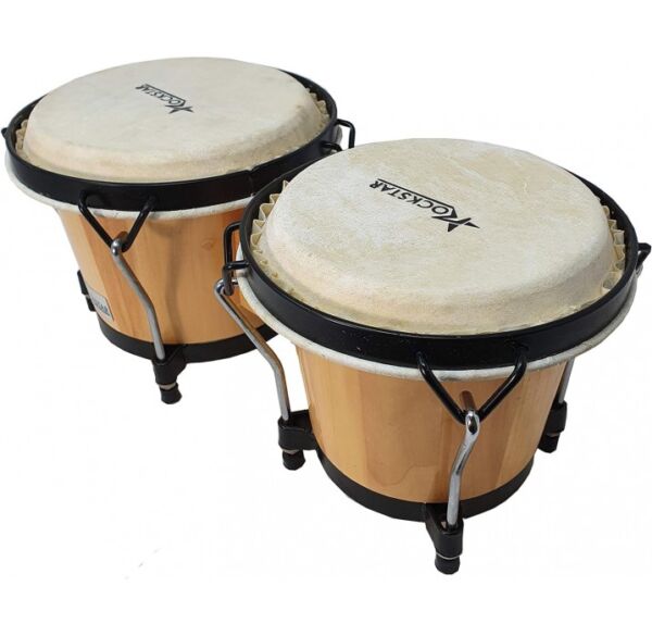 Rockstar BO105-NAT Bongo de Madera 6,5" y 7,5" Parche Piel envio gratis