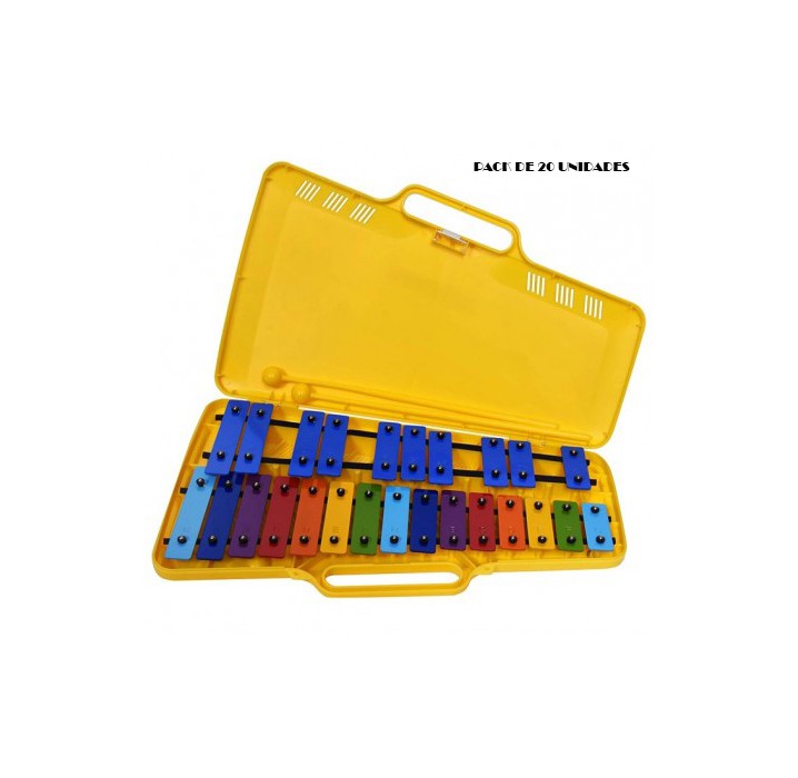 Pack 20 carrillones Angel AG-25N3 25 notas color amarillo envio gratis