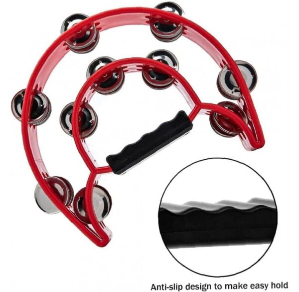 Rockstar HMT02 Pandereta Media Luna color rojo envio gratis