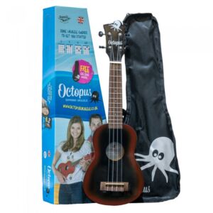 Octopus UK-205BKB ukelele soprano negro burst con funda envio gratis