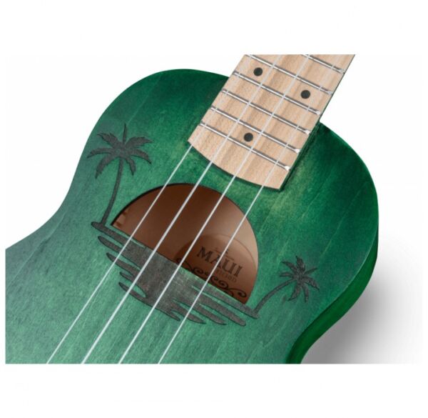 Maui ETCHED S-GR ukelele soprano con funda envio gratis