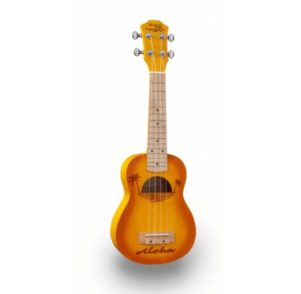 Maui ETCHED S-YW ukelele soprano con funda envio gratis
