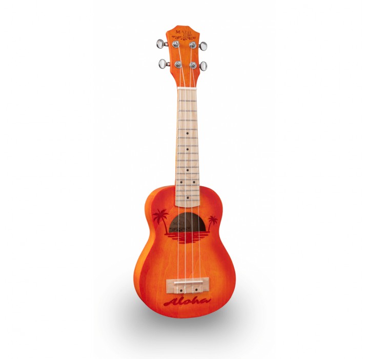 Maui ETCHED S-OR ukelele soprano naranja con funda envio gratis