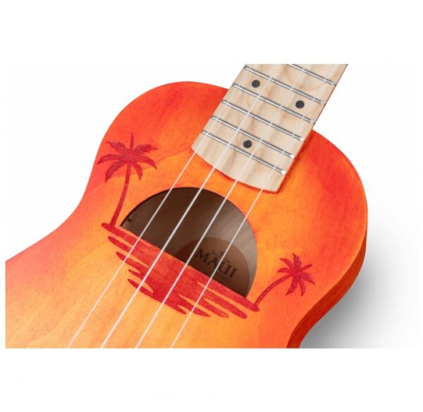 Maui ETCHED S-OR ukelele soprano naranja con funda envio gratis