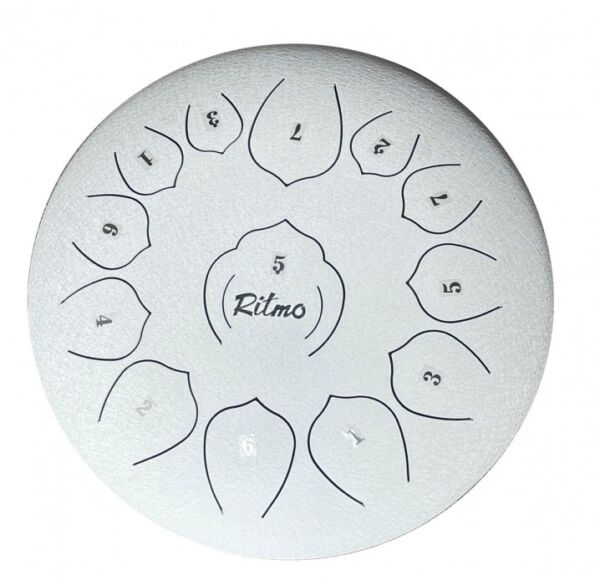 Ritmo TD12WH tambor de lenguas 12" 13 notas color blanco envio gratis