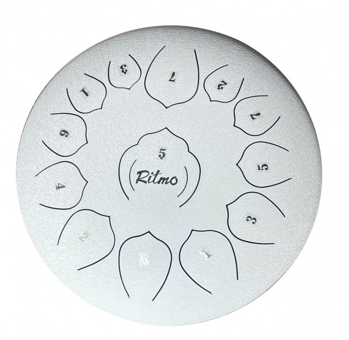 Ritmo TD12WH tambor de lenguas 12" 13 notas color blanco envio gratis