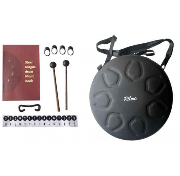 Ritmo TD12BZ tambor de lenguas 12" 13 notas color negro envio gratis