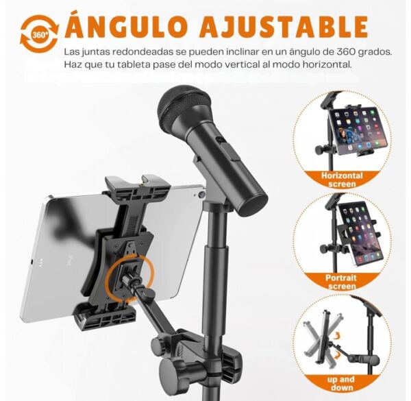 Rockstar TB80 Soporte Tablet Micrófono Ajustable 360° envio gratis