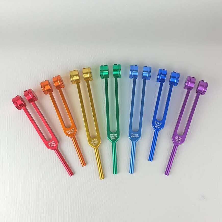set diapasones chakras terapia vibracional