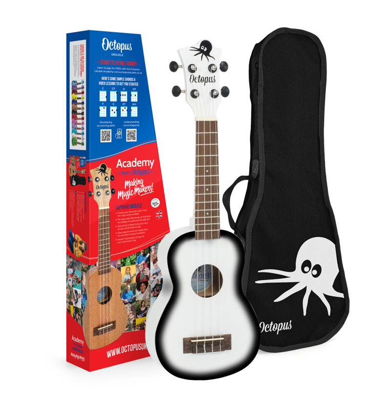 Ukelele soprano Octopus UK-205WHB blanco burst envio gratis 2 Ukelele soprano Octopus UK-205WHB blanco burst envio gratis