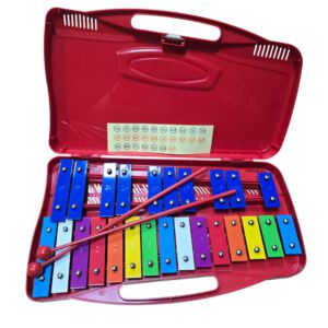 Alysée MT25-CR-RD Metalófono 25 notas de colores con estuche rojo envio gratis