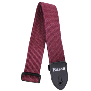 Basso NY15 correa para guitarra y bajo 5 cm color burdeos envio gratis