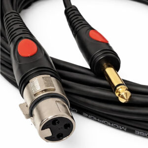 Cable de micrófono XLR hembra a Jack Rockstar PWJX25 6.35mm Mono (TS) Chapado en Oro envio gratis