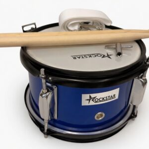 Tambor Azul Metalizado Rockstar SMS0805BL 20,5 cm x 13 cm con correa y baquetas envio gratis