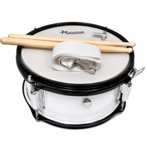 Tambor de Madera Afinable 30,5 x 12,7 cm Rockstar SMS-1205WR color blanco envio gratis