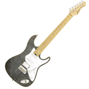 Guitarra eléctrica Aria ST 714-MK2-FULLERTON negro traslúcido envio gratis