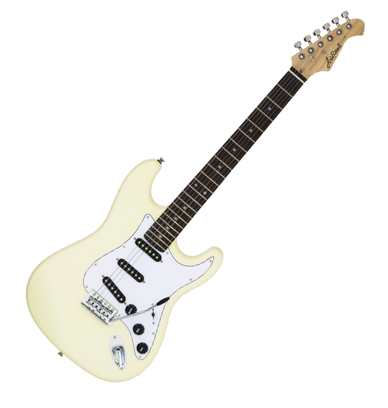 Guitarra eléctrica tipo strato Aria STG003SPLVW blanca vintage envio gratis