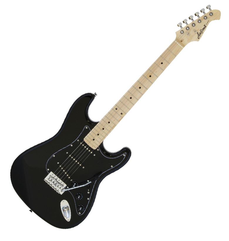 Guitarra eléctrica tipo strato Aria STG003SPLBK negra envio gratis