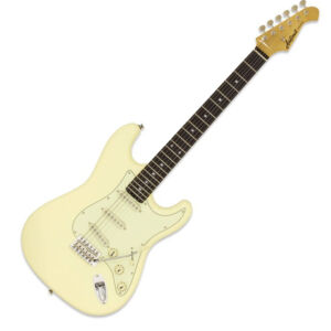 Guitarra eléctrica tipo strato Aria STG-62 color crema envio gratis