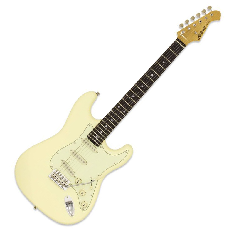 Guitarra eléctrica tipo strato Aria STG-62 color crema envio gratis