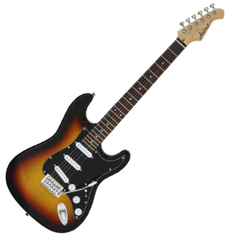 Guitarra eléctrica tipo strato Aria STG003SPL3TS sunburst envio gratis