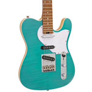 Guitarra eléctrica Aria TC 615-MK2-Nashville azul turquesa translúcida envio gratis