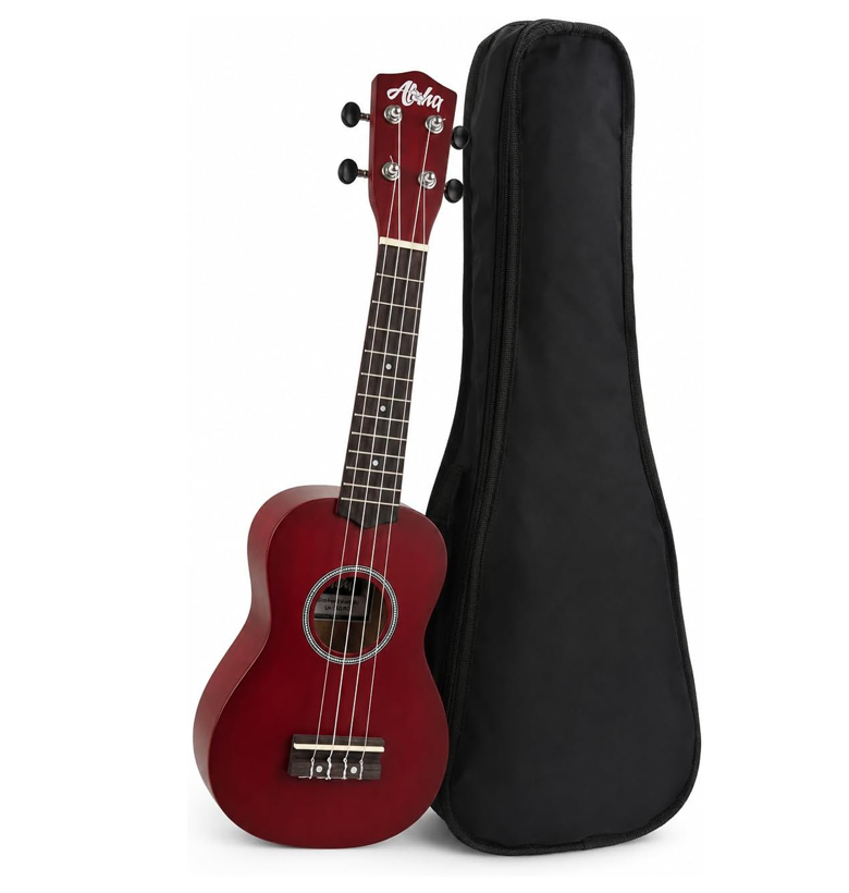 Ukelele soprano con funda Aloha UK250RD rojo envio gratis 2 Ukelele soprano con funda Aloha UK250RD rojo envio gratis