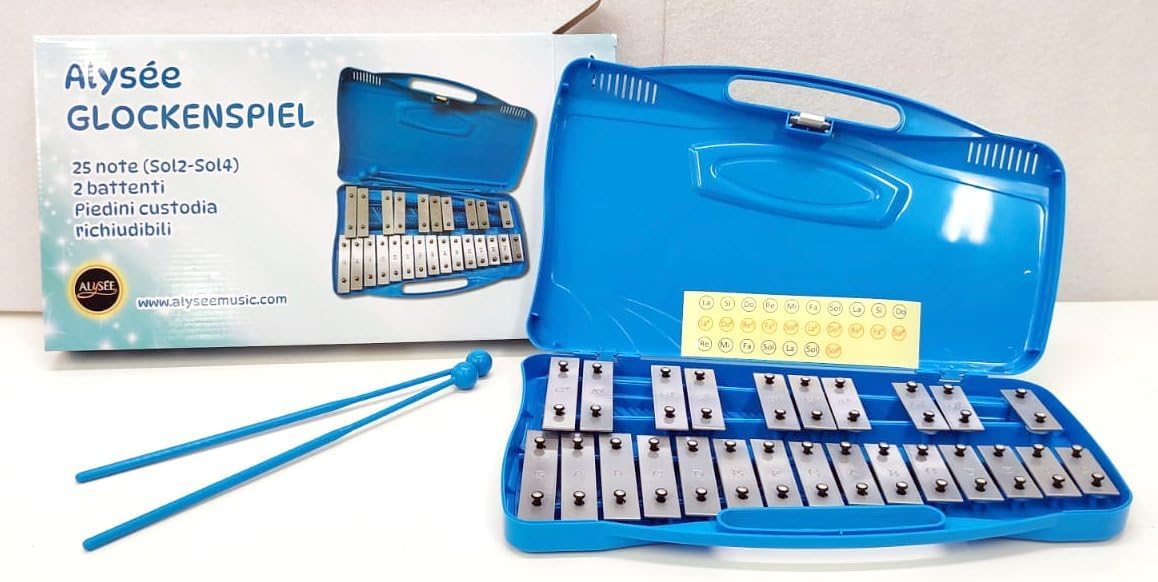 Metalófono 25 notas plateadas Alysée MT25-CR-BL con estuche azul envio gratis 4 Metalófono 25 notas plateadas Alysée MT25-CR-BL con estuche azul envio gratis - Imagen 2