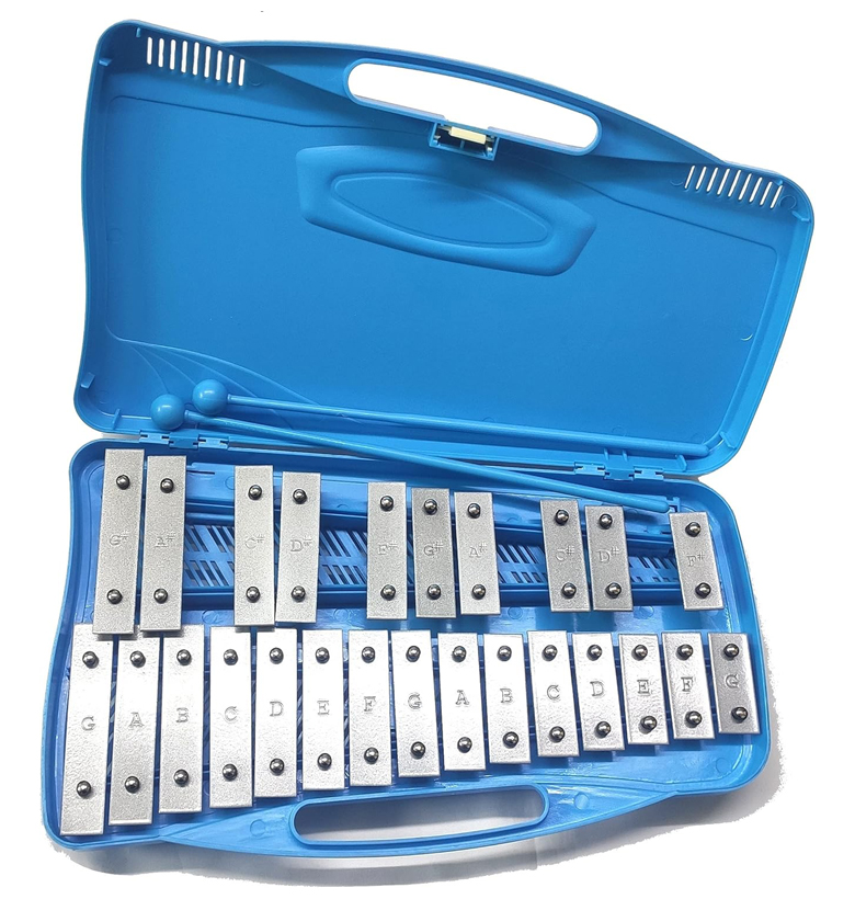 Metalófono 25 notas plateadas Alysée MT25-CR-BL con estuche azul envio gratis 3 Metalófono 25 notas plateadas Alysée MT25-CR-BL con estuche azul envio gratis