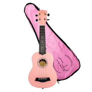 Home 18 Ukelele soprano rosa satinado con funda Bones SP200S-PK Linden envio gratis